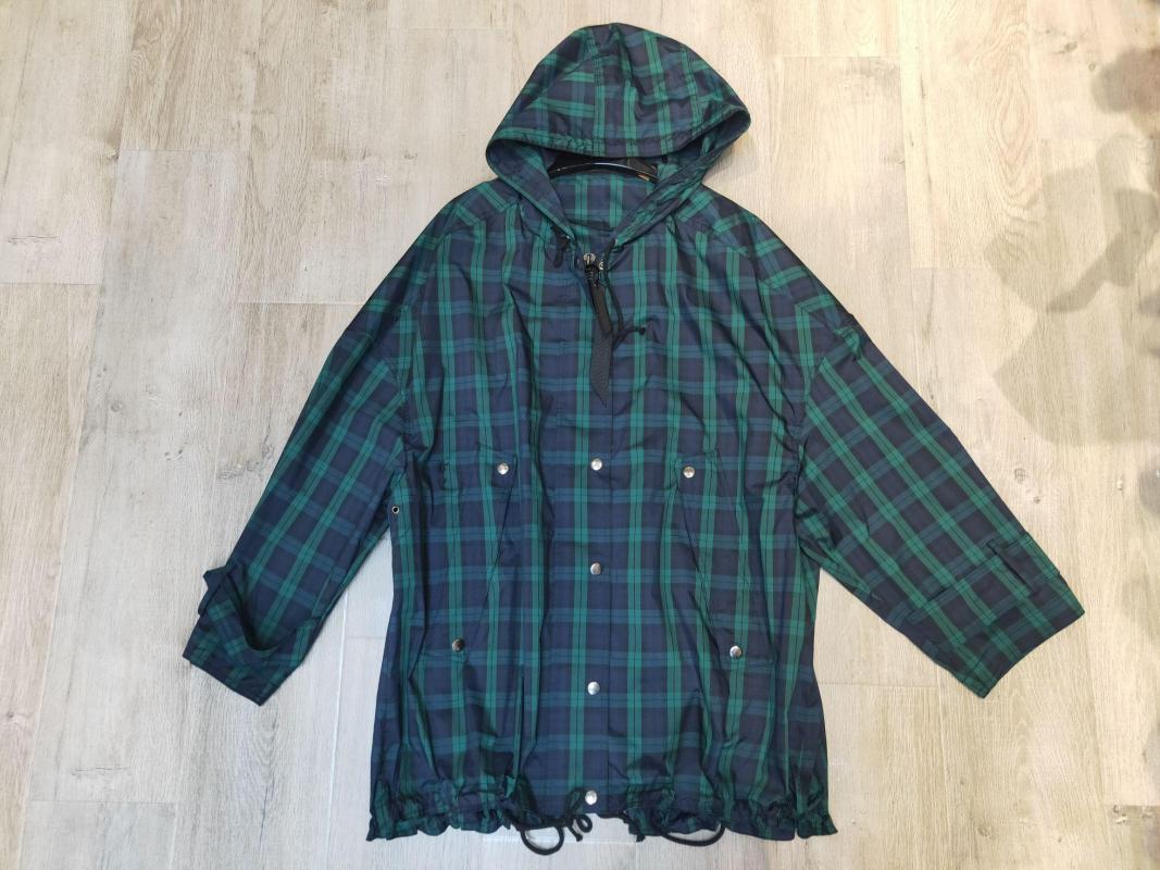 

Women's Trench Coats Women High-quality 2022 Fashion Long-sleeved Hooded Collar Plaid Coat 0318
