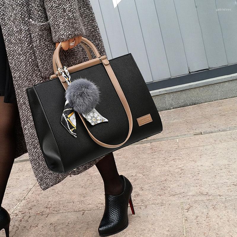 

Evening Bags Fashion Big Bag Quality Cowhide Women's Handbag Luxury Designer Women Leather Tote, Black big