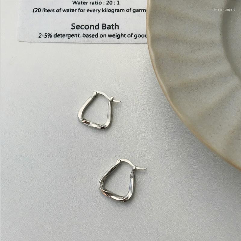 

Hoop Earrings VOQ Silver Color Geometric Irregular For Women Simplicity Fashion Jewelry Gift