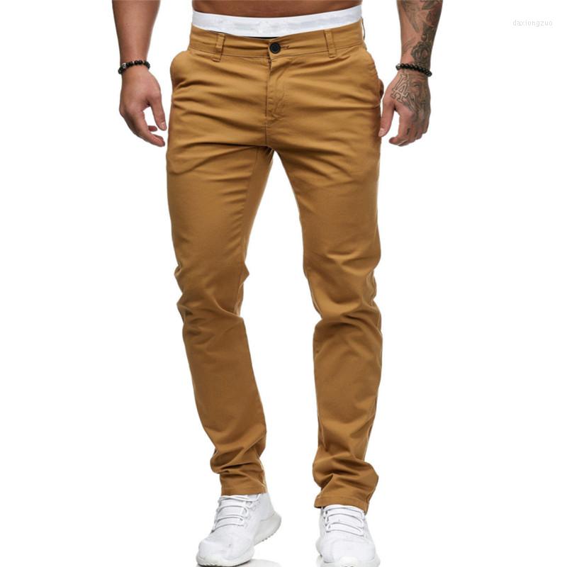 

Men' Pants Casual Cotton Men Trousers Solid Color Slim Fit Men' Spring Autumn High Quality Classic Business MenStreetwear, Black