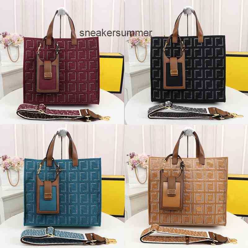 

Fend Designer Handbags Women Large Tote Bag Canvas Embroidery Mini Bags Detachable Messenger Tote Fashion Brand Bags Crossbody Large Capacity, 4 blue