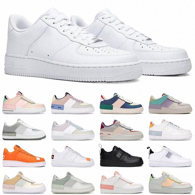 

men women airforce 1 white running shoes black af1 womens spruce aura pale ivory outdoor shoes mens trainer sneakers j79G#, # 22