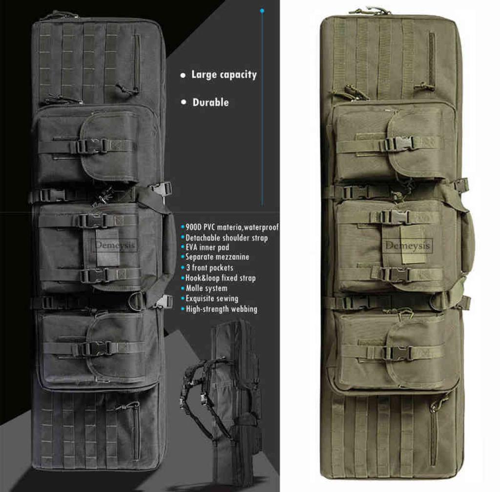 

Tactical Double Rifle Gun Case Army Airsoft Combat Padded Sgun Storage Backpack Pistol and Magazine Storage 95cm 116cm Y12279780497, Green 95cm