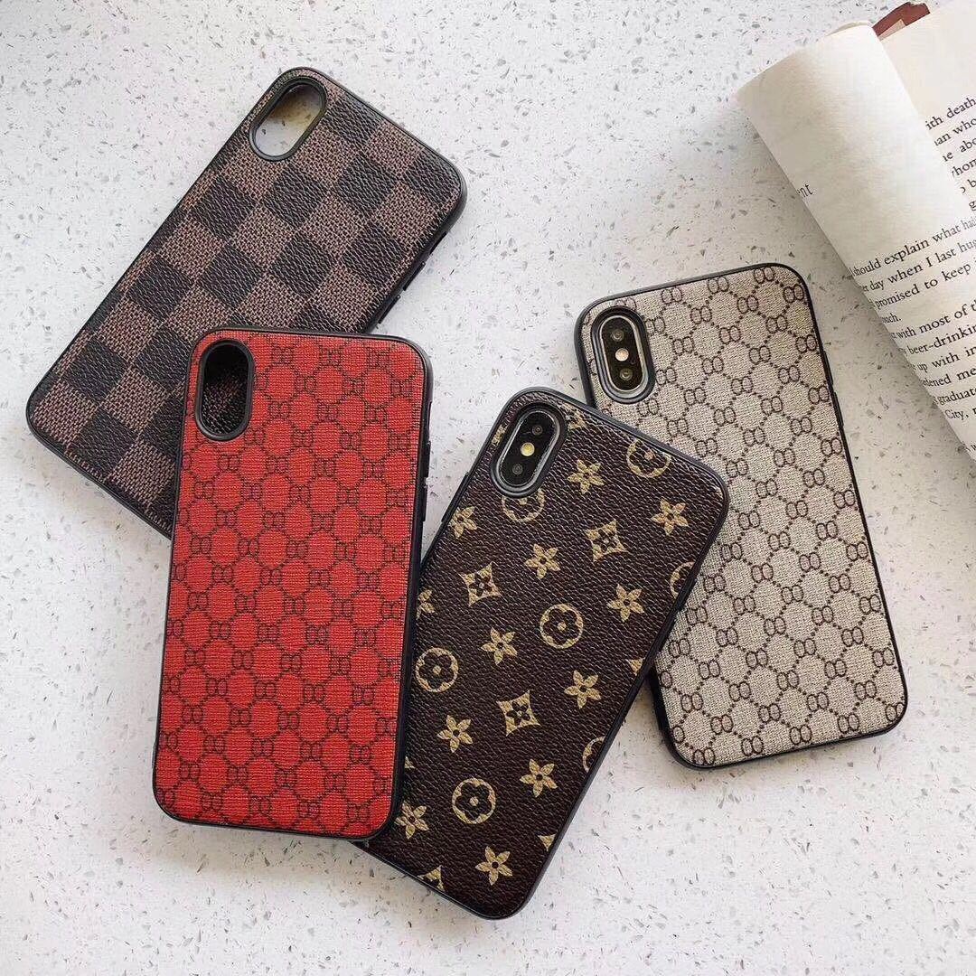

Fashionable retro Phone Cases iPhone 14 pro Max 13 12 Mini 11 pro X/XS 8 7 plus Brand leather pattern Protective Shockproof Clear Cover, Color