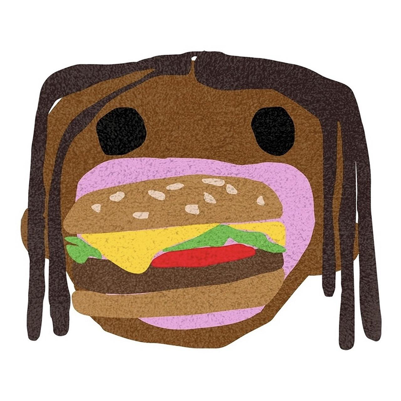 

Home Furnishings Art Carpet Travis Scott CPFM 4 CJ Burger Mouth Rug McDonalds Cactus Jack Handmade Wool Parlor Bedroom Cloakroom Trendy Floor Mat Supplier
