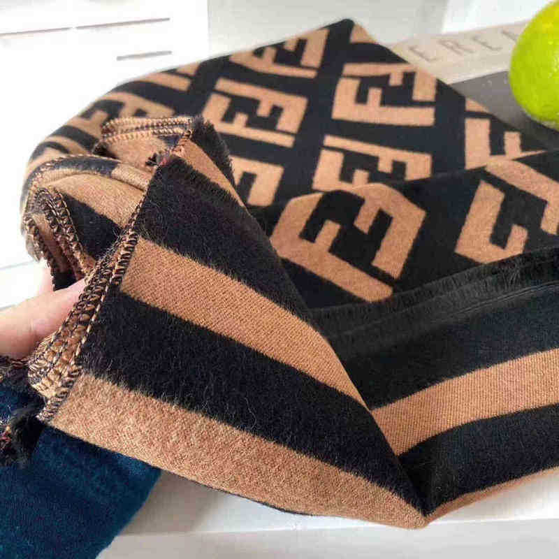 

Scarves Autumn and winter Korean dongdamen f double sided jacquard Cashmere Scarf Shawl fashion simple letter scarf