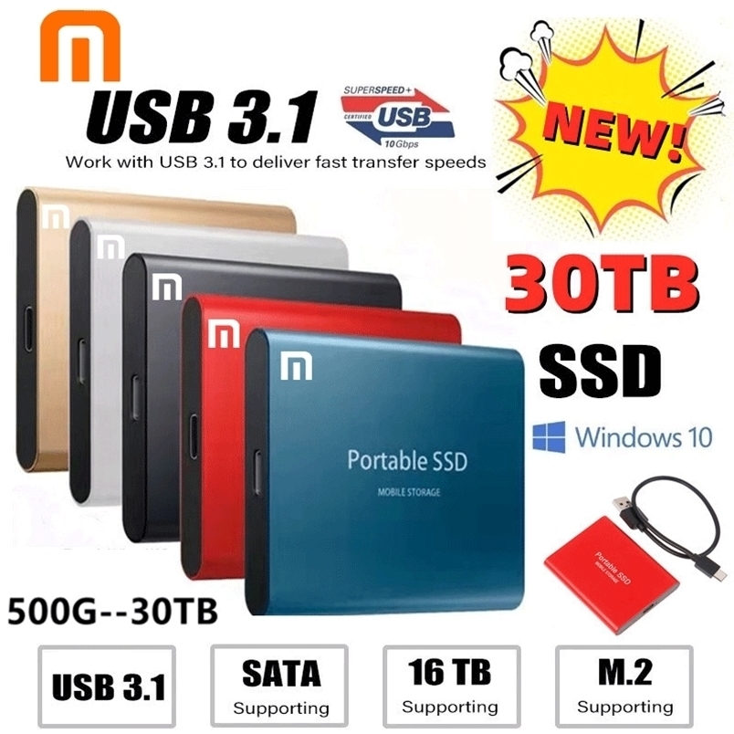 

Hard Drives M.2 SSD 500GB 1TB Flash Drive External Type-C High Speed USB3.1 2TB 4TB 8TB Storage Portable HD Disk For Laptop 221105