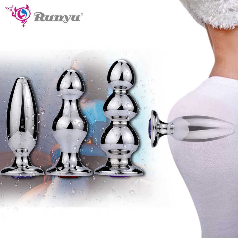 Massager butt plugs dollsRunyu Adult Large Sex Toys Huge Size Butt Plugs Prostate Massage for Men Female Anus Expansion Stimulator Big Anal Beads-image-815594981