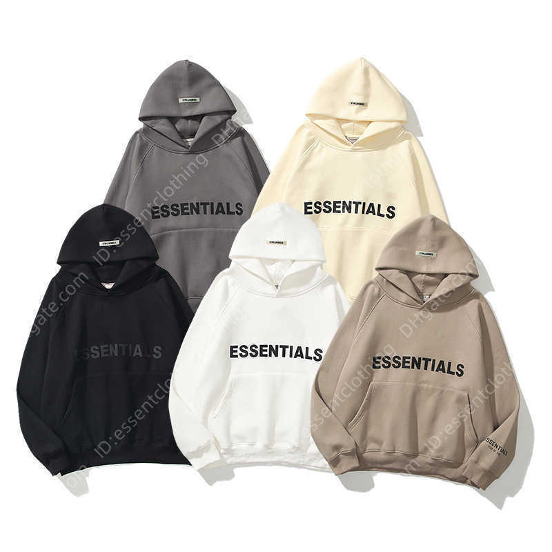 

Warm Hoodie Fear Double Thread Essentials Fashion Brand New Hot Stamping Lovers Hoodie on Chest Cuff