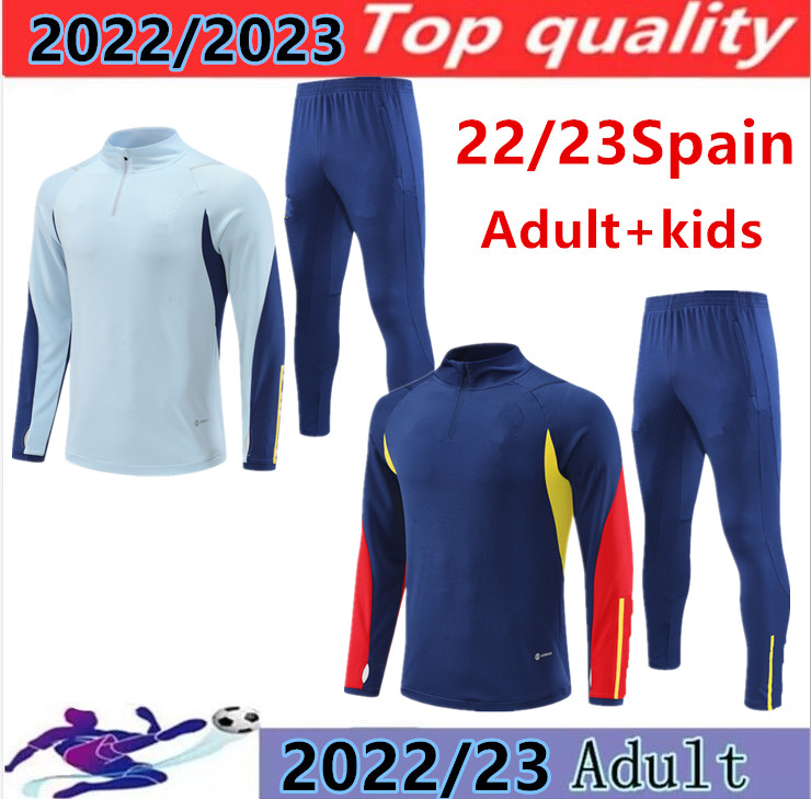 

2022 2023 spain soccer tracksuit football training suit jersey shirt 22 /23 MORATA GAVI Men and kids football kit tracksuits Espana chandal futbol, White