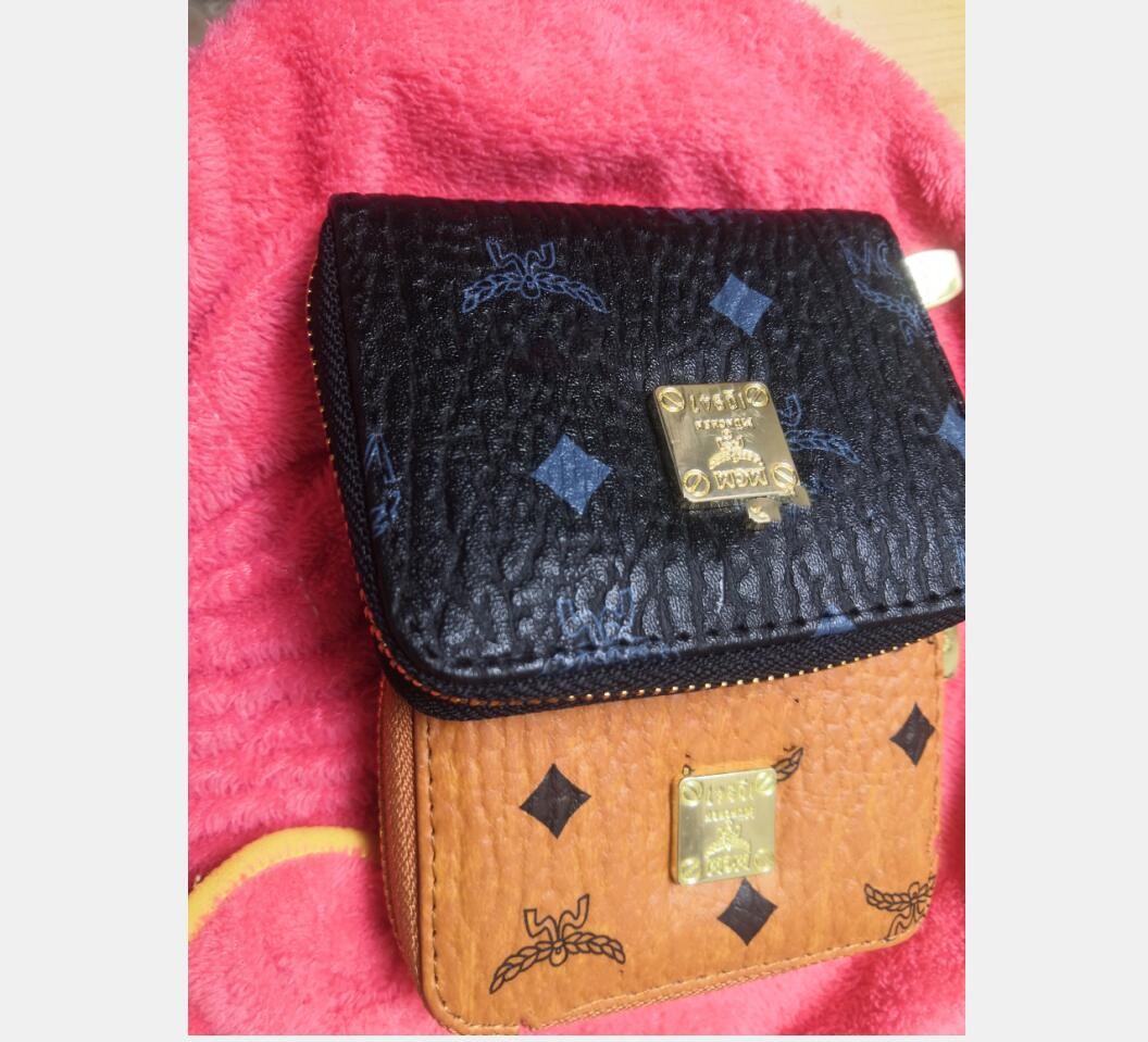 

22ss new fashion option bank credit Card holder Bag Case Membership black MCMMMC Card Bag Purse Women Wallets, Brown +brown