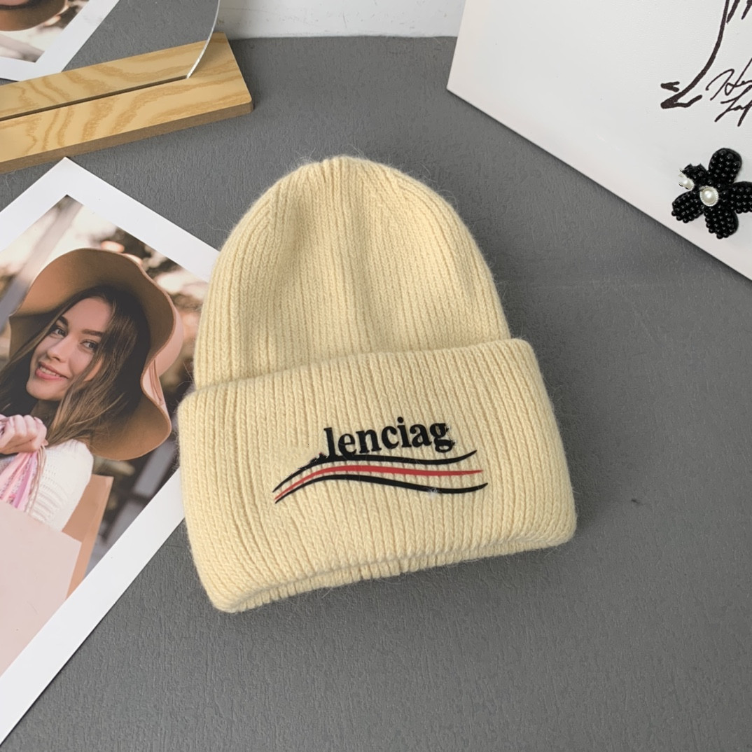 

Fashion Brand Letters Woolen hat Women's Autumn Paris Winter Warm Korean Simple All-Matching Knitted Hats Men, Aspic
