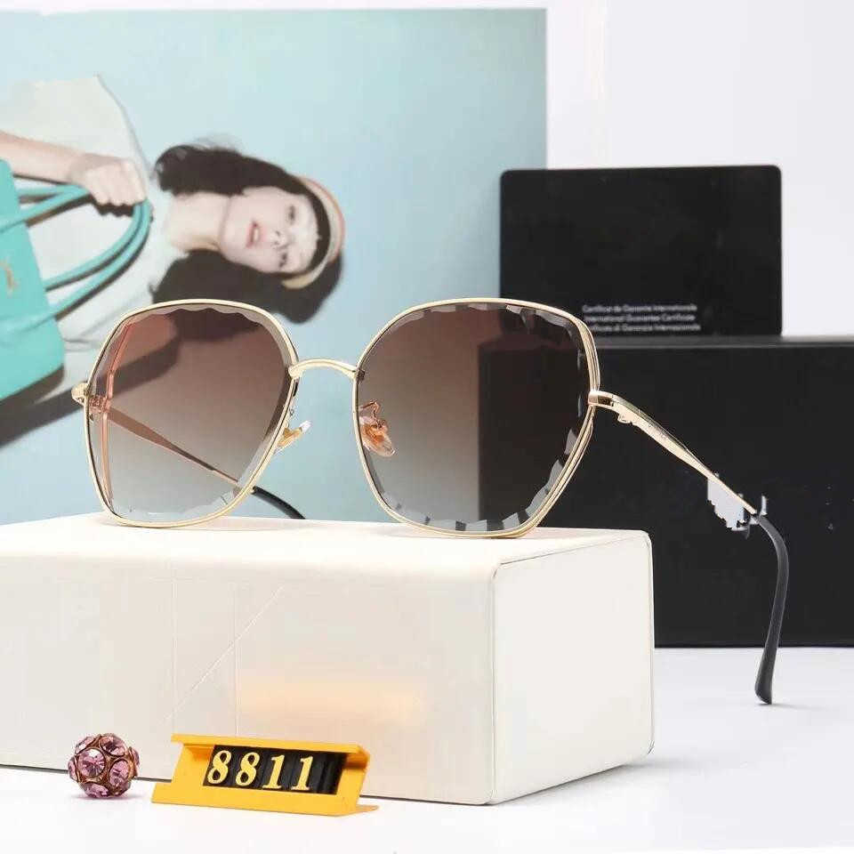 

Tan Sunglasses men's and women's big face show thin net red large square 2021 Fashion UV protection 56585
