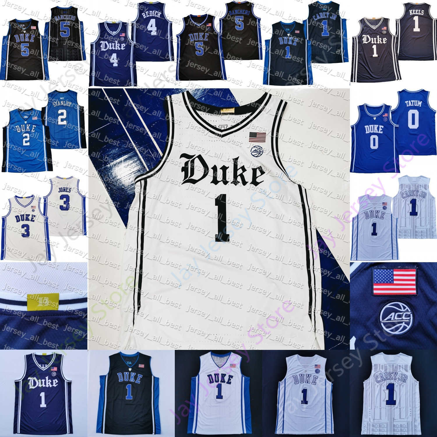 

THE BROTHERHOOD Duke Basketball Jersey NCAA College Wendell Moore Jr. Williamson Tatum Mark Williams Joey Baker Paolo Banchero AJ Griffin, 2020 black