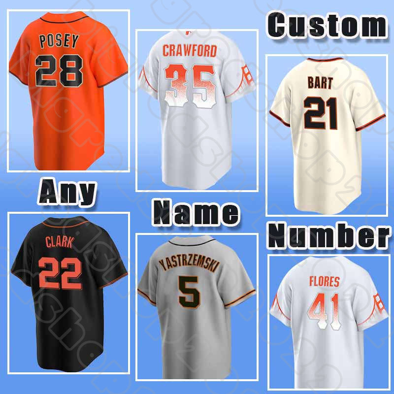 

Mike Yastrzemski Baseball Brandon Crawford Jerseys Buster Posey Giants Wilmer Flores San Evan Longoria Francisco Brandon Belt Joc Pederson Joey Bart Carlos Rodon, Custom men(j r)