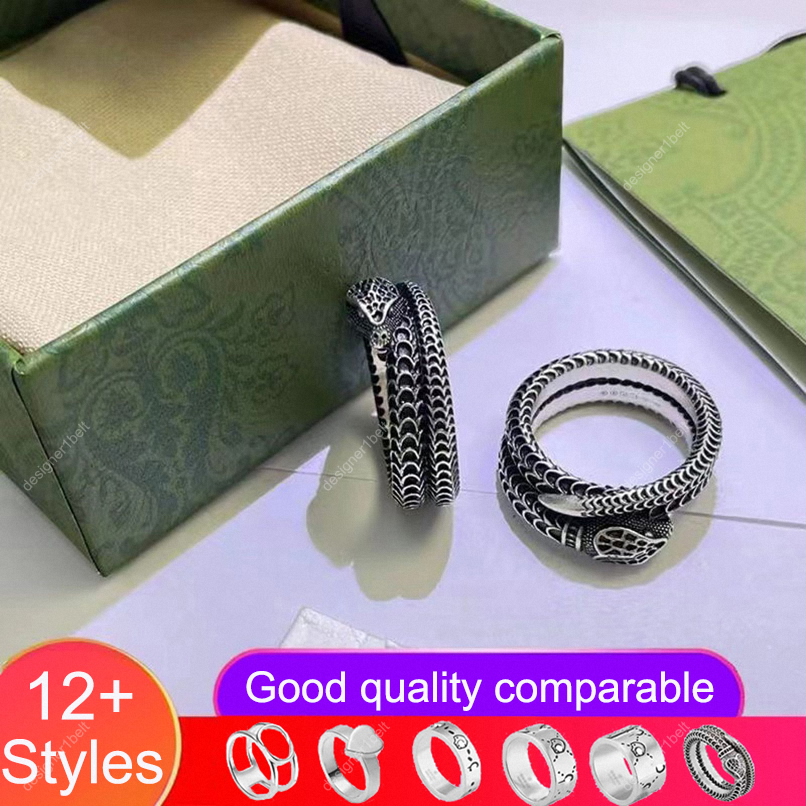 

designer 925 silver snake g love a Ring white copper for Mens Womens fashion lovers rings High-end quality Couples Ringss with box men women heart Bague g2684