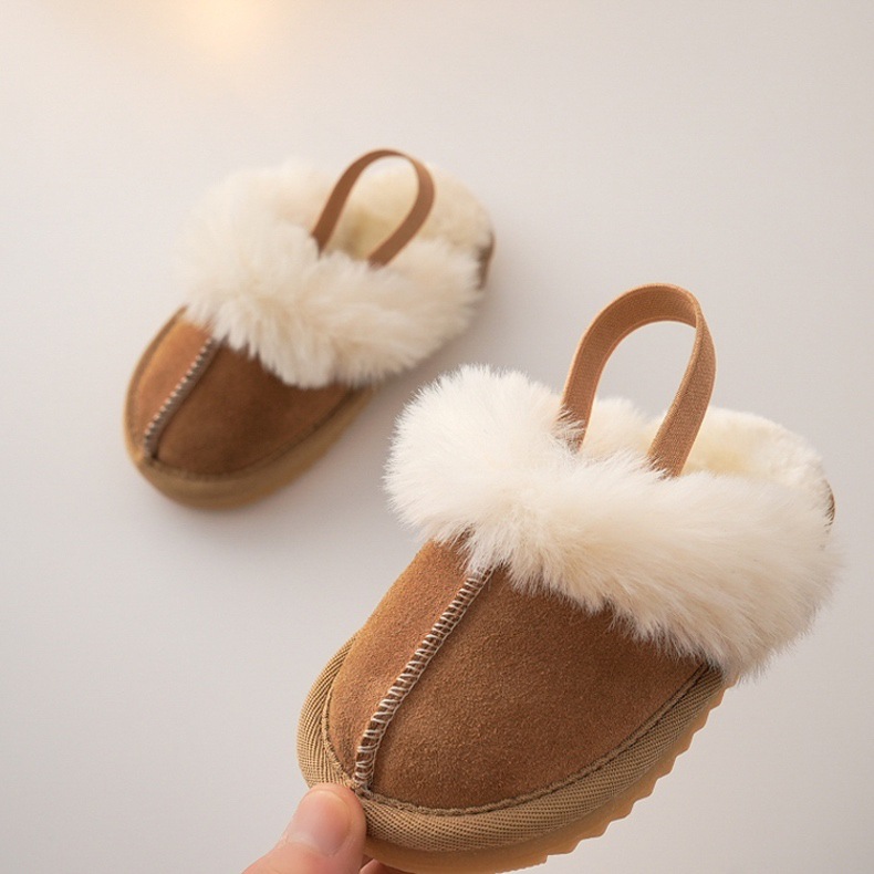 

Kids Fur Sandals Children Warm Outdoor Slides Baby Girls Slippers Toddler Camel Flats Princess Slides Slip On Shoes Winter, Dark green /no logo