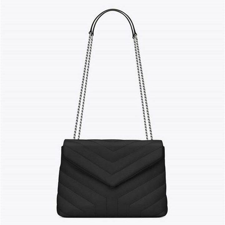 

Classic Designer Bag Women Bags Handbags Shoulder Tote Black Calfskin Diagonal Stripes Quilted Chains Double Flap Medium Cross Body ysls yslity, 23