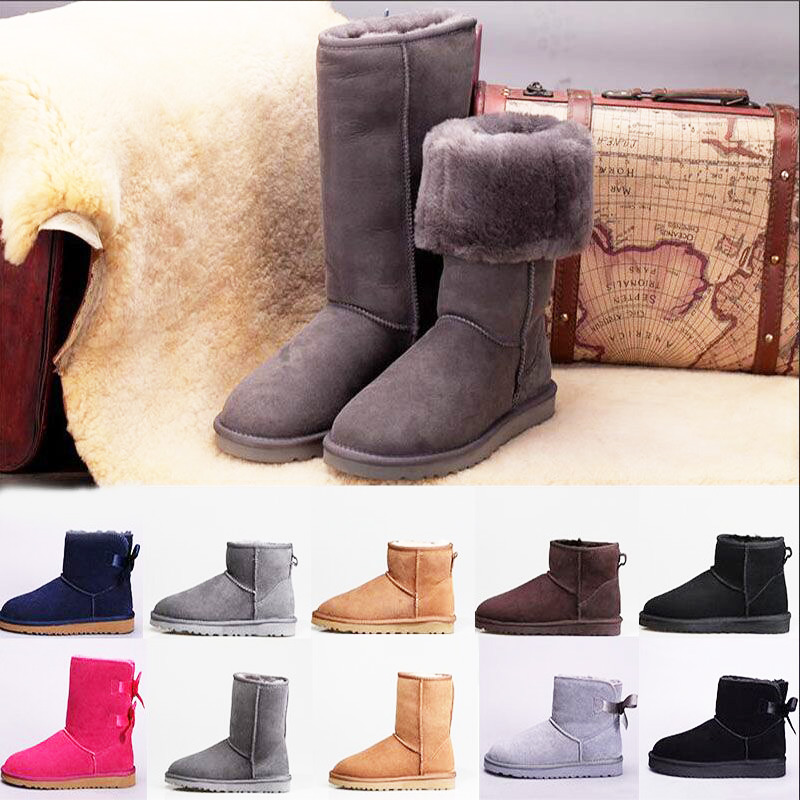 

Topshoes sheep fur Boots Snow Boot Designer Sneakers Ankle Short snow boot Winter Shoes Triple Black Chestnut Purple Pink Navy Grey Classic Women Girls booties 36-40, Only box