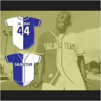

Baseball Jerseys Custom Lil Yachty Lil Boat 44 Sailing Team Red Blue Black Green White Baseball Jerseys Any Name And Number, Blue/white