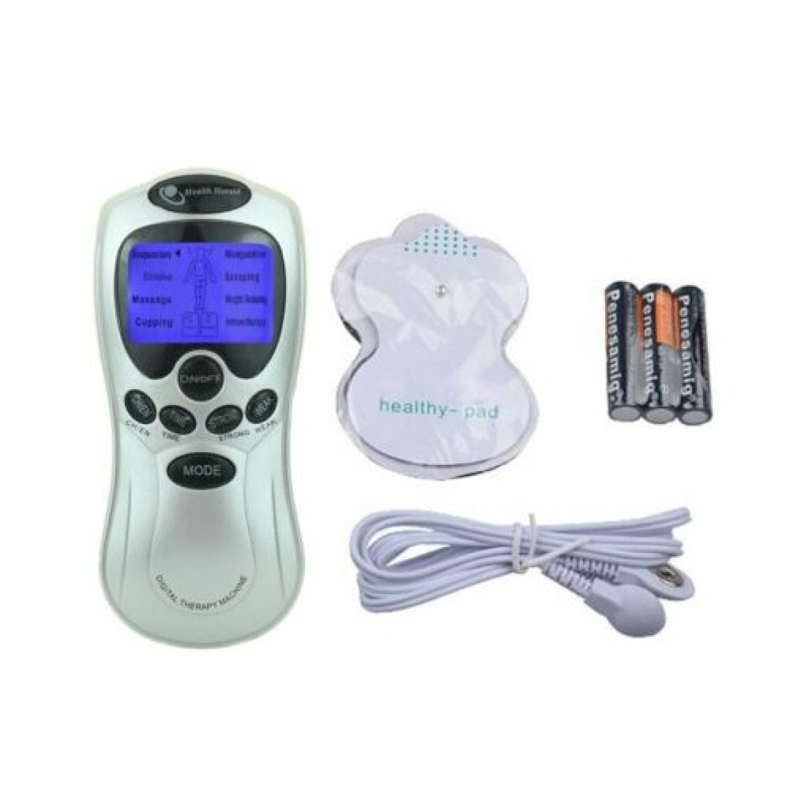 

Electric Full Body Back Massager Pain Relief Acupuncture Digital Therapy MachineTen Machine with PADS6719632, Silver