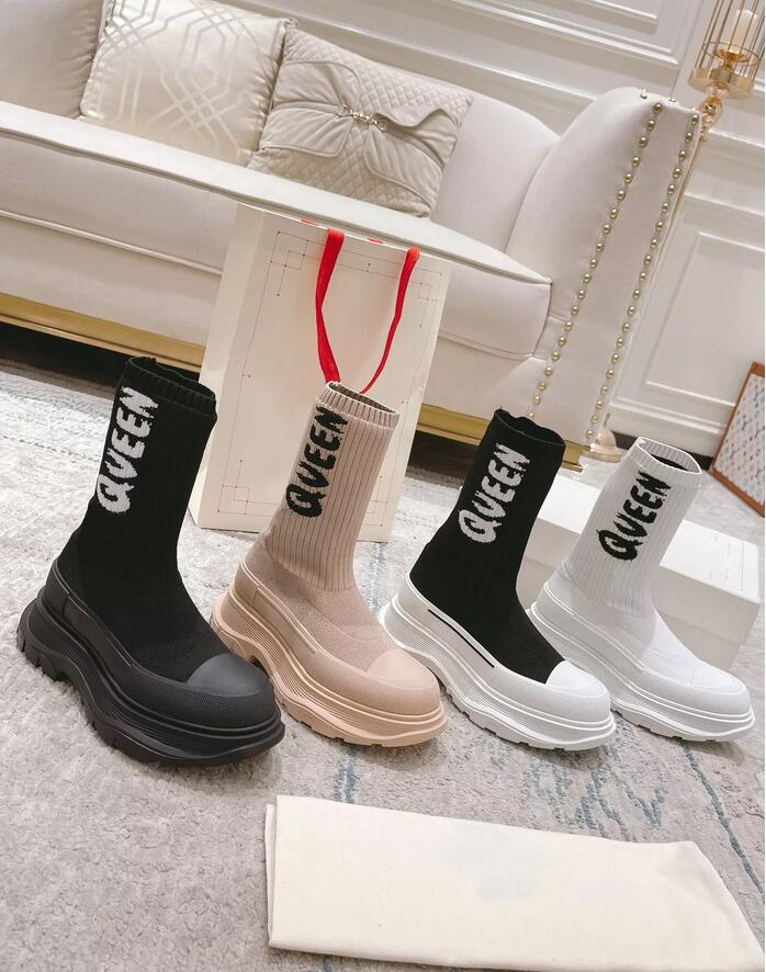 

Sock Shoes Sports Trainers Sneakers Knit Boots Knit Shoe Graffiti Tread Slick Alexander Fashion Socks Black White 2022 Designer Casual Women Men Eur 35-44, Box