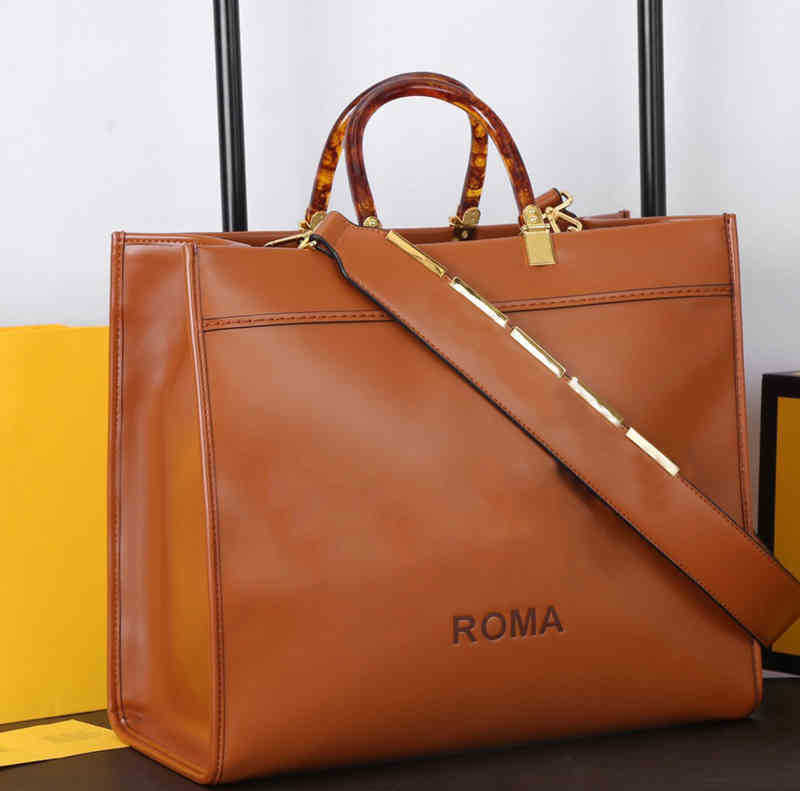 

Top Designer Bags Luxury Fend Tote Bag High Quality Multi-color Leather Multi-function Large Capacity Amber Handle Fashion Atmosphere Portable Handbags 31SB, Color1