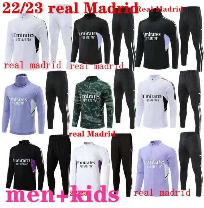 

2022 2023 Madrids TRACKSUIT set TRAINING suit 22/23 men and kids football jacket chandal futbol survetement size S-2XL, Orange