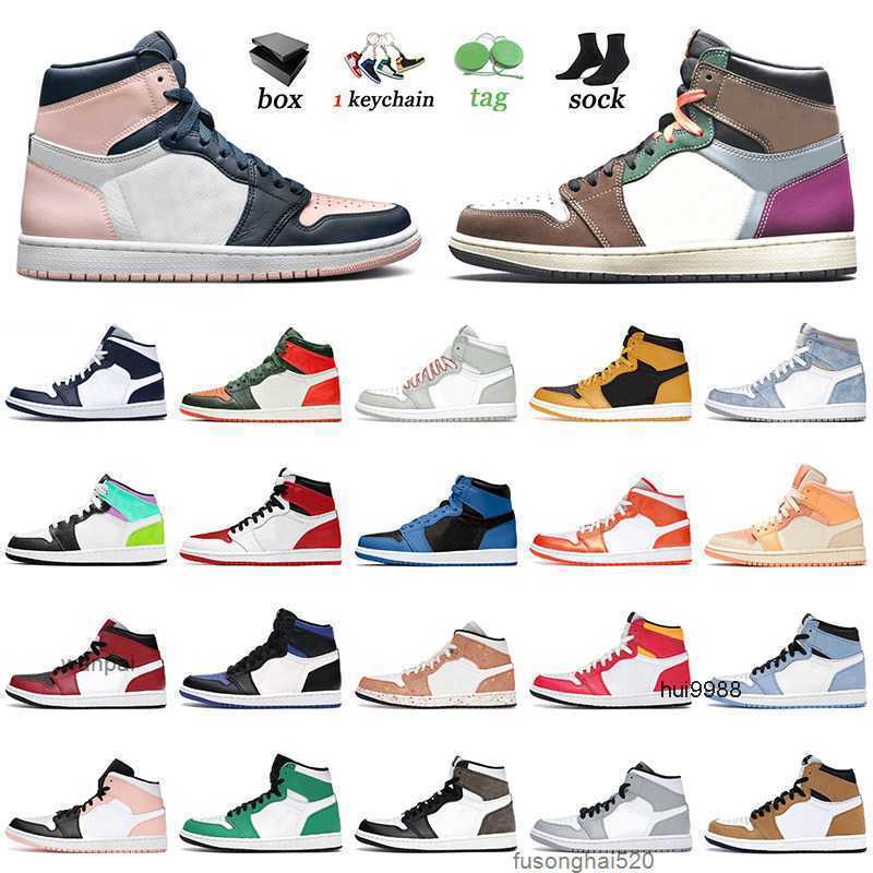 

2023 with Box Basketball Shoes 1 1s High Jumpman Atmosphere Hand Crafted Twist Pastel Hyper Royal Cactus Jack Carbon Fiber Trainers Sneakersjordon Jordab, C30 court purple 36-47