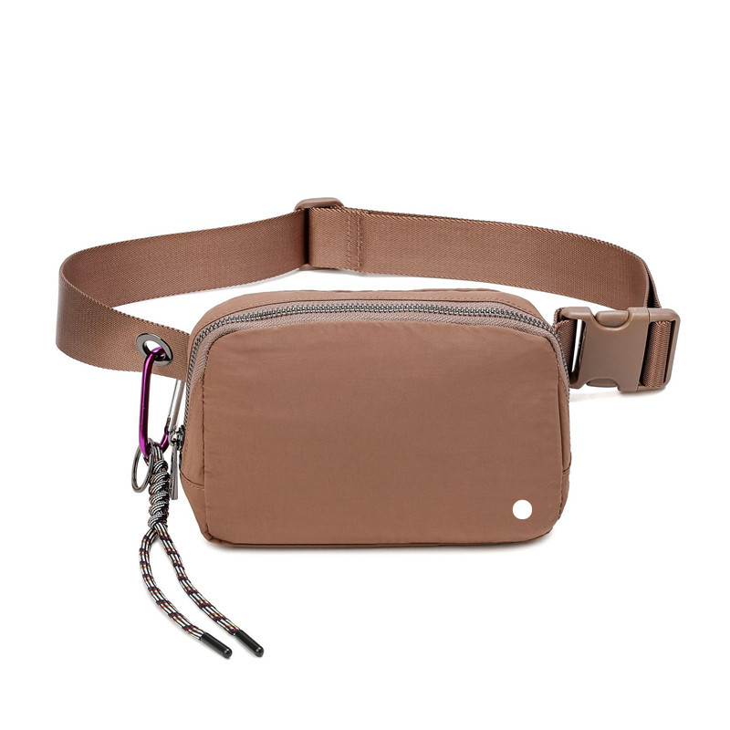 

LL Women Mens Bags Outdoor Sports Running Waistpacks Travel Phone Coin Purse Casual Waist Belt Travel Pack Bag Waterproof Carabiner Nylon Rope Adjustable, Pink