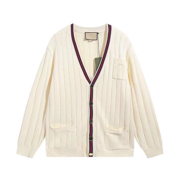 

Autumn/Winter Women's Cardigan sweater V-neck single breasted long sleeve loose 2023 Women's luxury brand fashion white match top