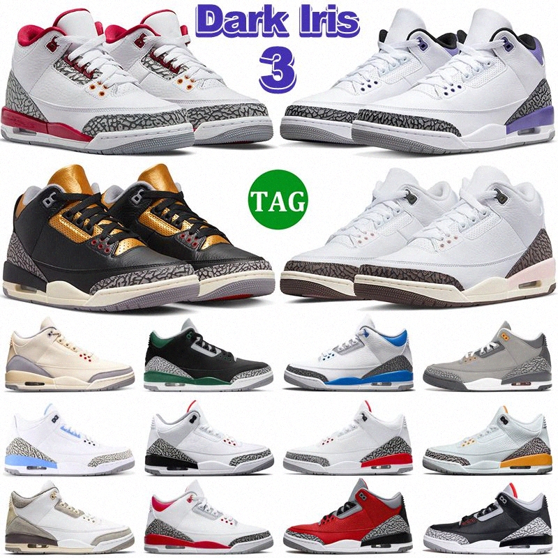 

Jumpman 3 Shoes Men Women 3s Neapolitan Dark Iris Fire Cardinal Red Muslin Desert Elephant Black Gold Mens Trainers Outdoor Sports Shoe Sneakers, # 19