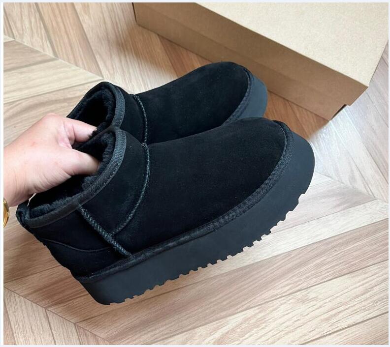 

designer Women Classic Mini Snow Boots 58541 Platform Ultra Matte Fur Boot Suede Wool Blend Comfort Winter Designers Ankle Booties Size 35-4054k, Light tan