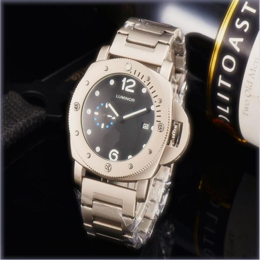 

Mens Sport Watch montre de luxe large dial automatic quartz movement stainless steel calendar waterproof wristwatch318A, As pic