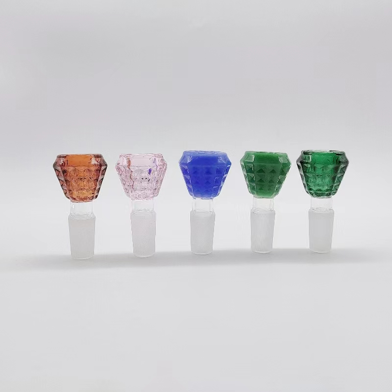 

DPGB149 Smoking Accessories 14Mm 19Mm Four Holes Colorful Glass bong bowl