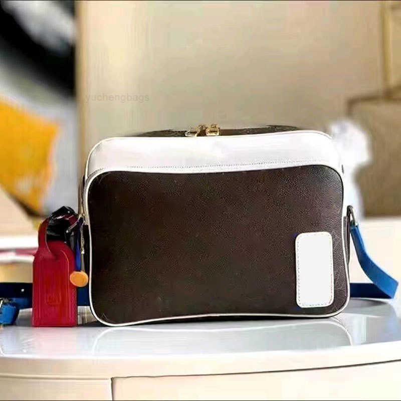 

Men Handbags Leather Outdoor Messenger Bags Luxury Shoulder Bag Designer Handbag Tote 11.5, White