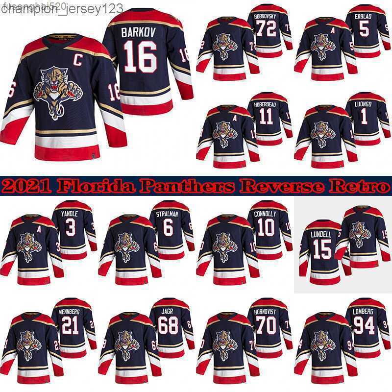 

College Hockey Wears 16 Aleksander Barkov Florida Panthers 2023 Reverse Retro Jersey 72 Sergei Bobrovsky 1 Roberto Luongo 5 Aaron Ekblad, 10