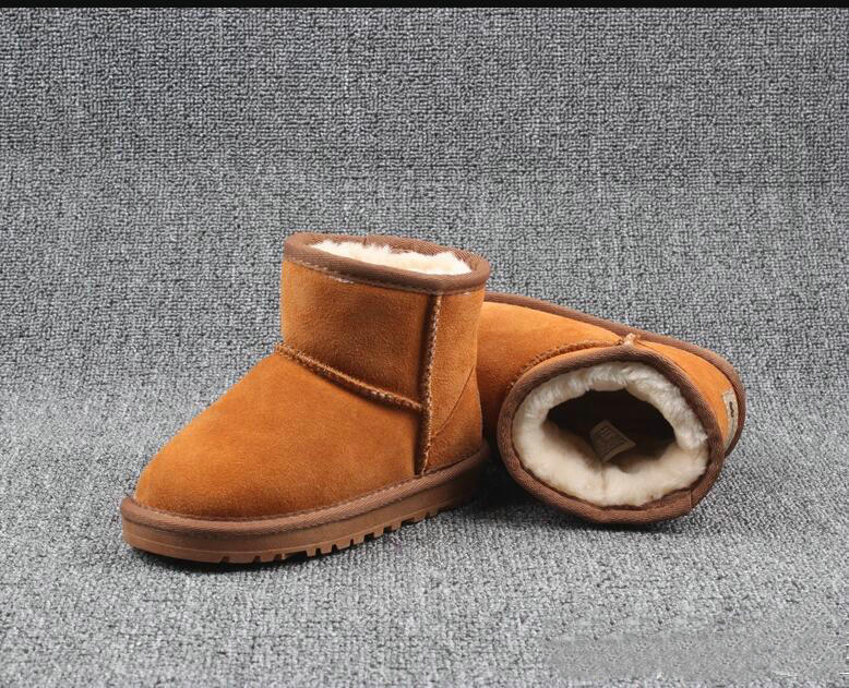 

designer Snow Boots Winter Boots Real Australian Kids Boy Girl Children Baby Warm Juvenile Student Ankle plush Boot Fashion Shoe muma, Pink