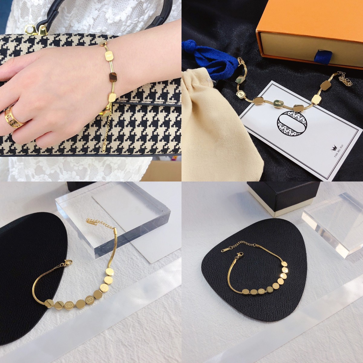 

Designer Jewelry Bracelets Chain Fashion Popular Style Bracelet Jewelry Accessories Selection Womens Luxury Romantic Gift Couple Family 18k Gold Plated