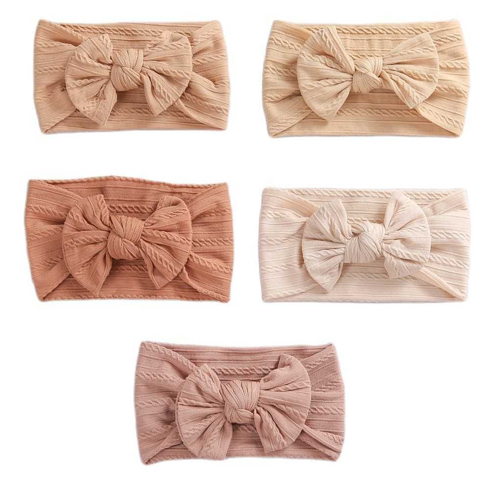 

30Pcs Wholesale Newborn baby cotton headbands For Girls Elastic Knit Children Turban Bows Soft Nylon Kids Headwear Hair Accessories 32 Colors, 30 color