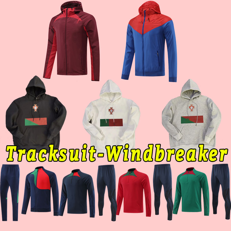 2022 2023 Jersey de football portugais Bruno Fernandes Diogo J. Danilo Portuguesa 22 23 Joao Felix Bernardo Training Set Windbreaker Trackies Hoo