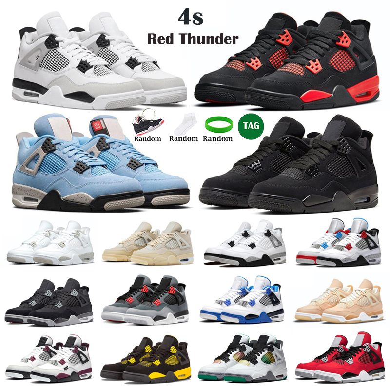 

Jumpman 4 Men Women Basketball Shoes 4 Military Black Cat 4s Sail University Blue Red Thunder Tour Yellow Mens Trainers Sports Sneakers 36-47, Sku#36 40-47