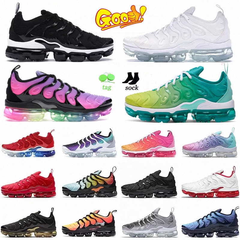 

Tn Plus Running Shoes vapor max mans womens Triple White Black Laser Blue Volt Glow Oreo Sneakers Trainers Outdoor Sports size 36-45, 27man40-45
