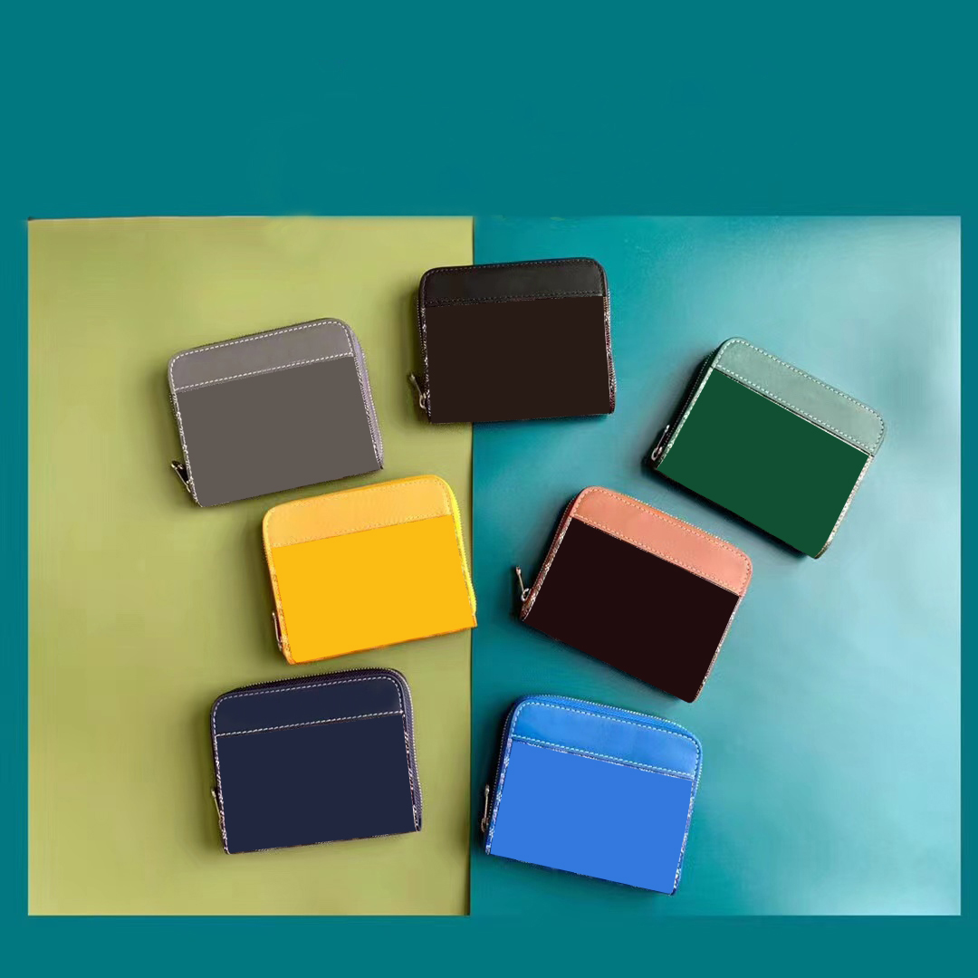 

7A quality Genuine Leather Wallets Purse key wallet with box Luxurys famous designer single wallet Men Women's Holders Coin Lambskin Mini Pocket R0426, Blue