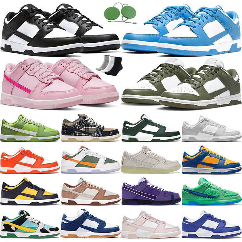 

black white panda chunky running shoes UNC syracuse kentucky laser orange coast lows mens women outdoor sports trainers sneakers, 13