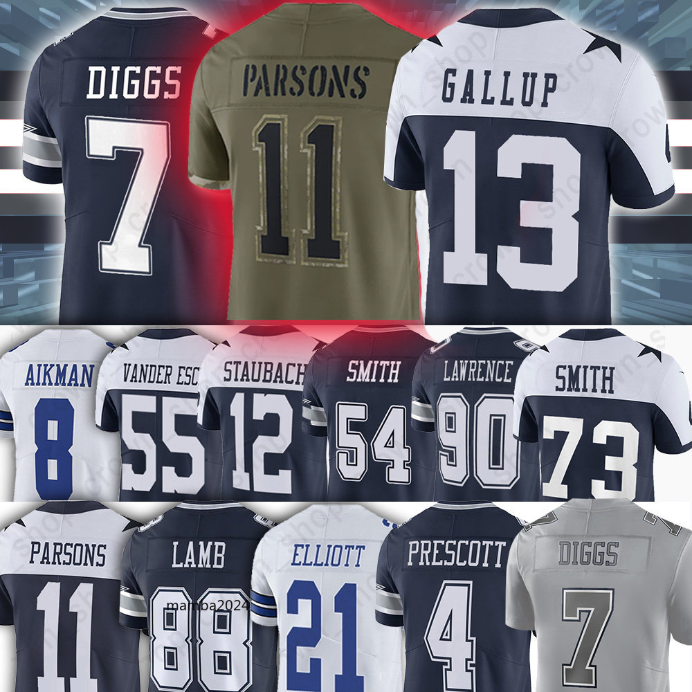 

11 Micah Parsons Cowboyes Football Jerseys Michael Gallup Trevon Diggs CeeDee Lamb Dak Prescott Ezekiel Elliott Leighton Vander Esch Tyler Smith KaVontae, Men(niu zai)