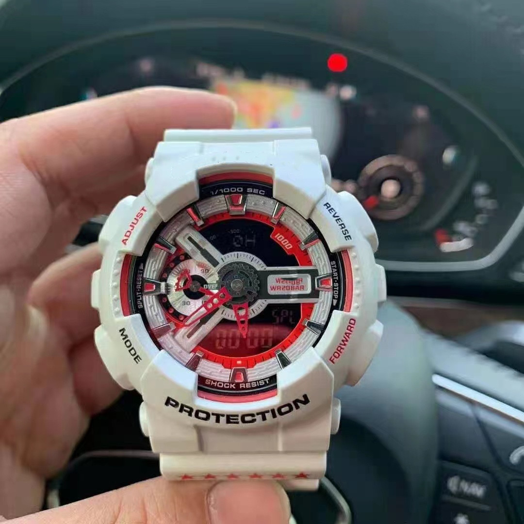 

hot G watch Display New color Quartz Male Electronic Reloj Hombre wristwatch World Time All functions automatic light shock resistant, Ga110-5