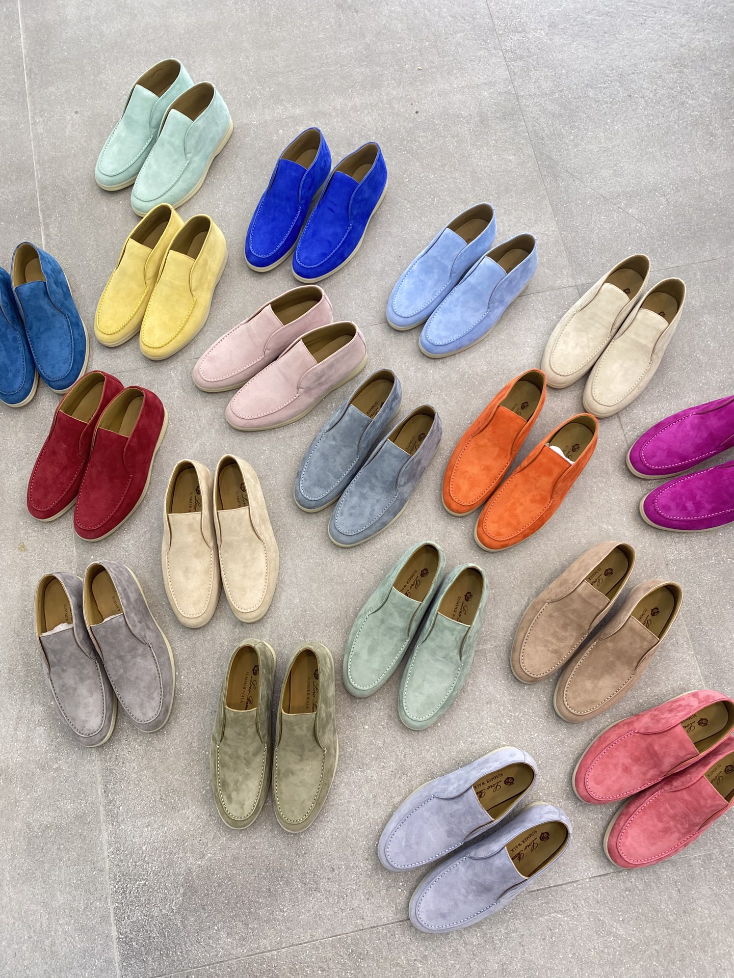 

LORO PIANA Open Walk boots Suede Sneaker Shoes Women casual shoe Men Slip-On Walking Flats classic ankle boot Luxury Designer desert factory footwear LP High-tops, Fuchsia