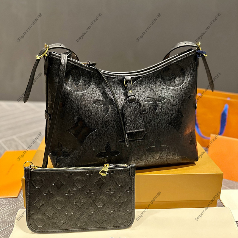 

22 Women Carryall Shoulde Bags Subaxillary Bag Glossy Leather Diagonal Crossbody Bag For Ladies Luxury Designer Handbag Card Holder Outdoor Travel Wallet 30CM, Black