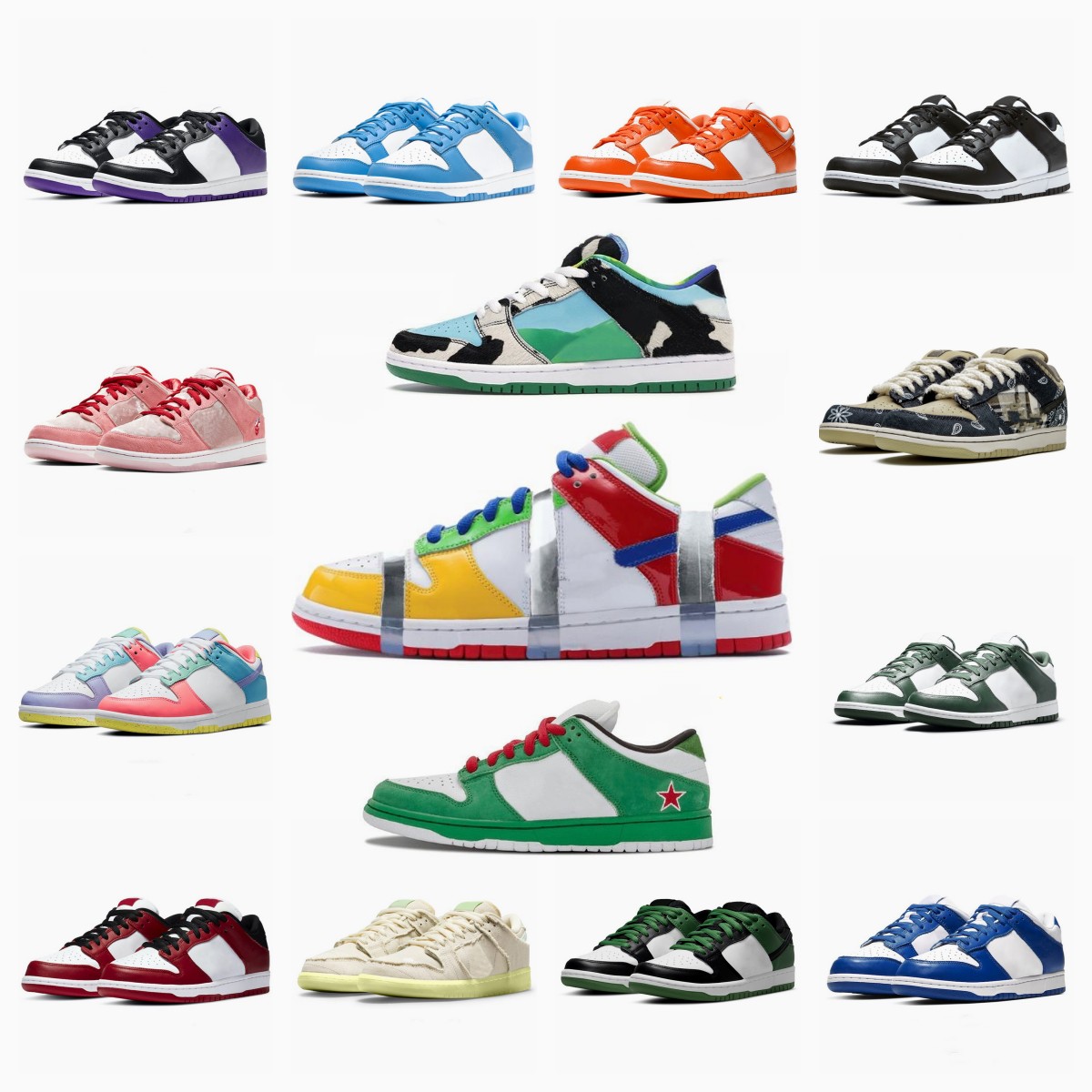 

2023 men women Running shoes DUNKY Low Black White Panda Photon Dust Kentucky University Red green Brazil Chicago womens trainers outdoor sports sneakers, Box